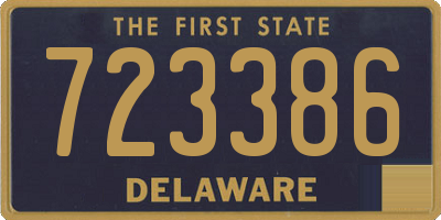 DE license plate 723386