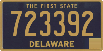 DE license plate 723392
