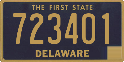 DE license plate 723401