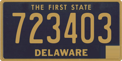DE license plate 723403