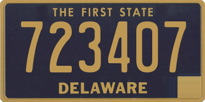 DE license plate 723407