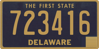 DE license plate 723416