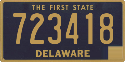 DE license plate 723418