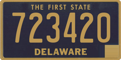 DE license plate 723420