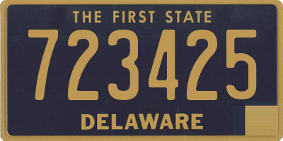 DE license plate 723425