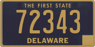 DE license plate 72343