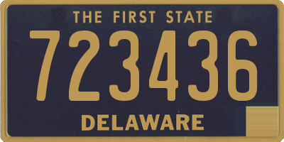 DE license plate 723436