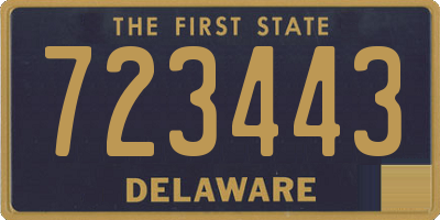 DE license plate 723443