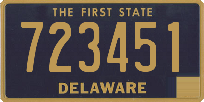 DE license plate 723451