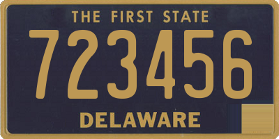 DE license plate 723456