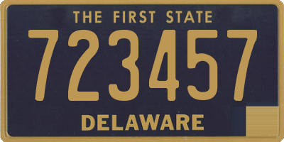 DE license plate 723457
