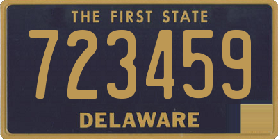 DE license plate 723459