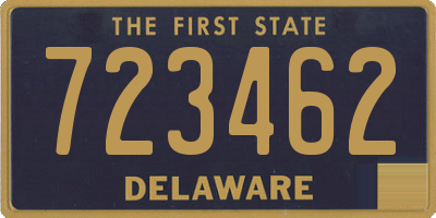 DE license plate 723462