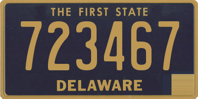 DE license plate 723467
