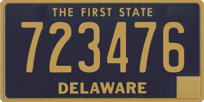 DE license plate 723476