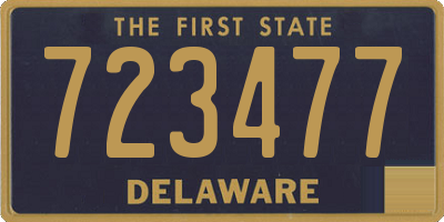 DE license plate 723477