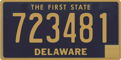 DE license plate 723481