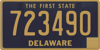 DE license plate 723490