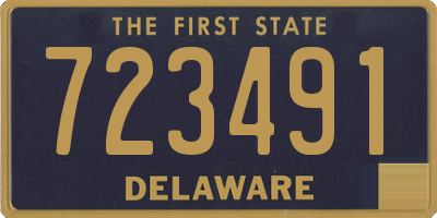 DE license plate 723491