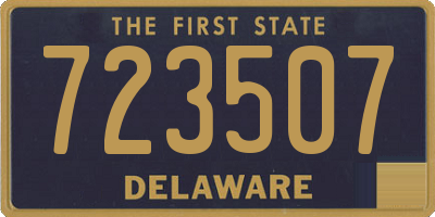 DE license plate 723507
