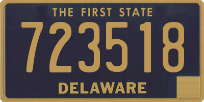 DE license plate 723518
