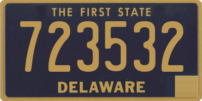 DE license plate 723532