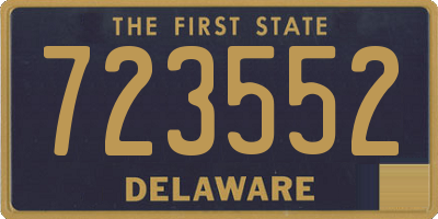 DE license plate 723552