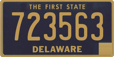 DE license plate 723563