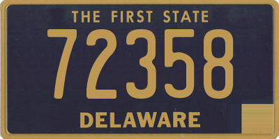 DE license plate 72358