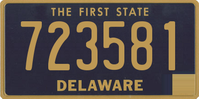 DE license plate 723581