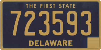 DE license plate 723593