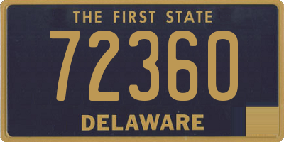 DE license plate 72360