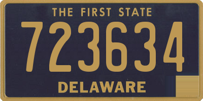 DE license plate 723634