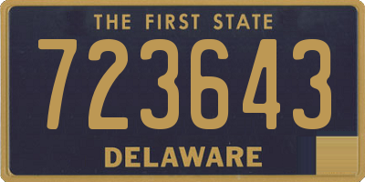 DE license plate 723643