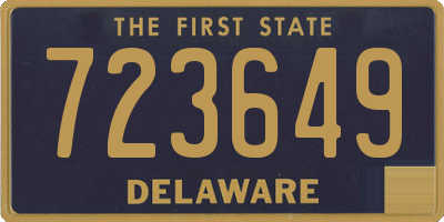 DE license plate 723649