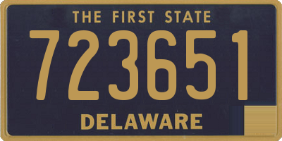 DE license plate 723651