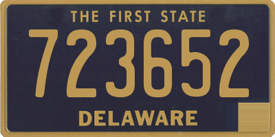 DE license plate 723652