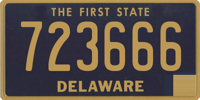 DE license plate 723666