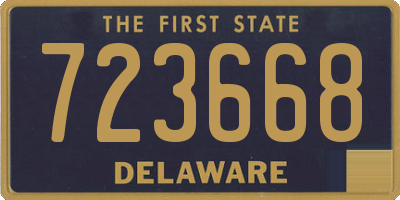 DE license plate 723668