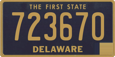 DE license plate 723670