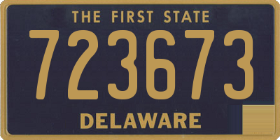 DE license plate 723673