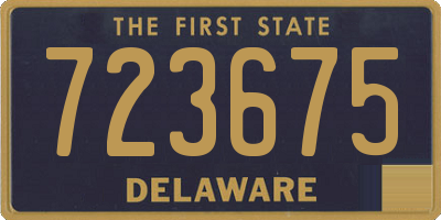 DE license plate 723675