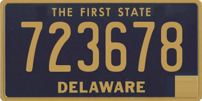 DE license plate 723678