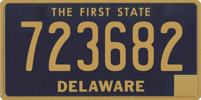 DE license plate 723682