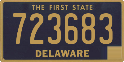 DE license plate 723683