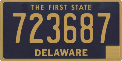 DE license plate 723687