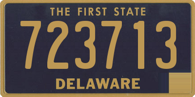 DE license plate 723713