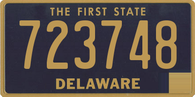 DE license plate 723748