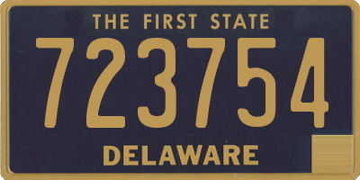 DE license plate 723754