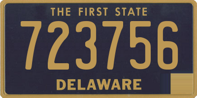 DE license plate 723756